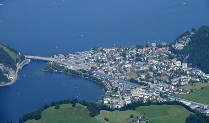 Obraz premium lac des quatre-cantons vu du stanserhorn