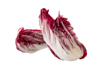 Radicchio, red salad isolated on white background