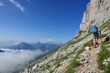 Randonnée dans le Vercors en France, la grande et la petite Moucherolles et le col des 2 sœurs