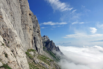 Randonnée dans le Vercors en France, la grande et la petite Moucherolles et le col des 2 sœurs