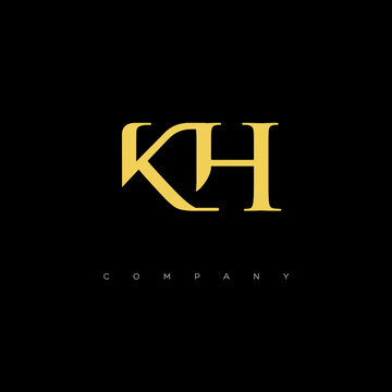 Initial KH logo design vector