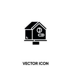 Bird house vector icon. Modern, simple flat vector illustration for website or mobile app.Nest symbol, logo illustration. Pixel perfect vector graphics	