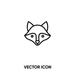 Fox vector icon. Modern, simple flat vector illustration for website or mobile app.Fox head symbol, logo illustration. Pixel perfect vector graphics	