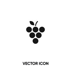 Grape vector icon. Modern, simple flat vector illustration for website or mobile app.Wine symbol, logo illustration. Pixel perfect vector graphics	