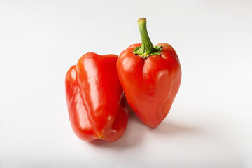 Sweet red pepper on a white background