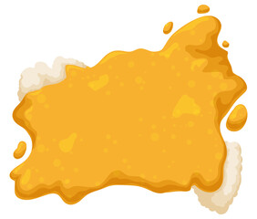 Liquid sign template with bubbly beer and froth, Vector illustration