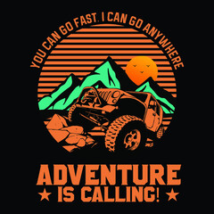 Best Adventure Car T-shirt Design Template.