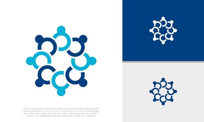 Fototapeta na wymiar Human Resources Consulting Company, Global Community Logo 