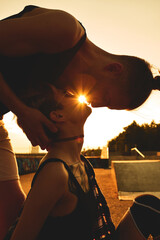 Tender candid love relationship between young couple