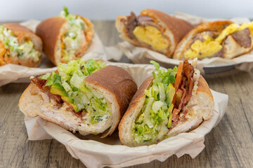 Spicy chicken sandwich may be the easiest choice to pick from all these sandwiches on the table