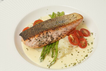Grilled salmon