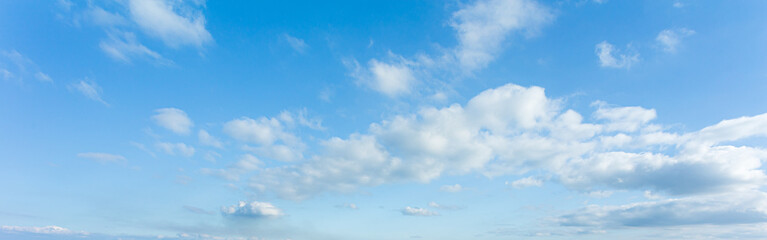 clouds and sky,blue sky background with tiny clouds. panorama