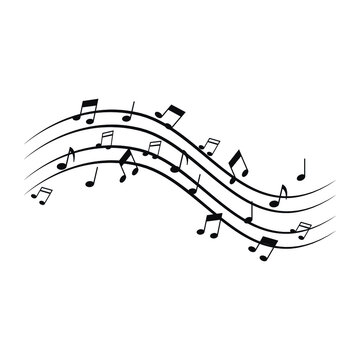 Music note background vector png