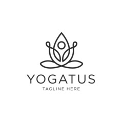 Yoga Lotus logo Design template