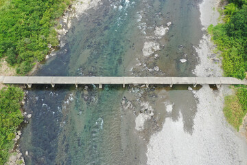 高知県四万十市　中半家沈下橋の風景