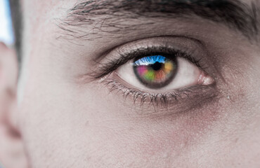 Eyes colors close up macro
