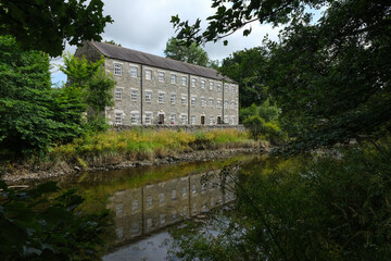 The Water of Fleet river and Mill at Gatehouse, Dumfries and Galloway, Scotland
