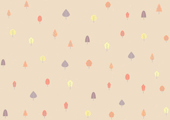 カラフルな秋の森のような背景素材