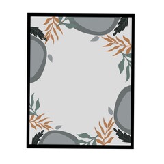 Fototapeta premium contemporary art posters in pastel colors. Abstract geometric elements and strokes, decorative trees, Great design for social media, postcards, prints.
