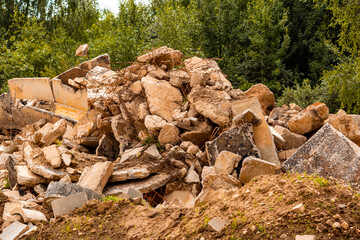 Abandoned ruins of a destroyed house