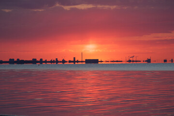 Fototapeta premium sunset over the sea