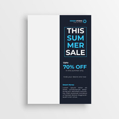 Sale banner template design, 80% Summer sale special offer. end of season Black Friday banner. vector illustration - Summer sale Flyer design