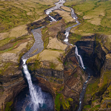 Haifoss and Granni waterfalls (Iceland)