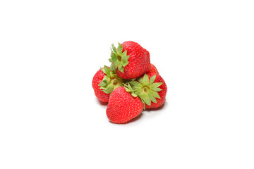 Strawberry. Fresh berries macro. Isolated on white.