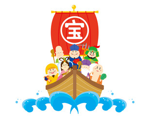 可愛い七福神のベクターイラスト