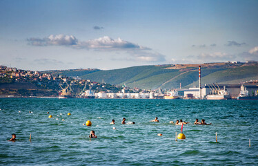 ALTINOVA, TURKEY. AUGUST 08, 2021. Bafeus Beach