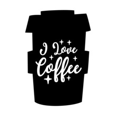 Coffee Lettering typography poster motivational quotes illustration