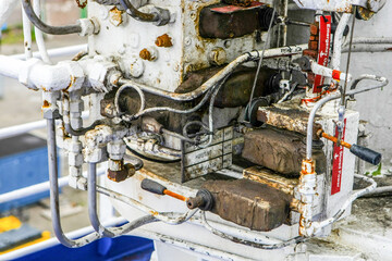 Detail of a hoist on a DFDS ferry