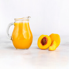 jug of peach juice