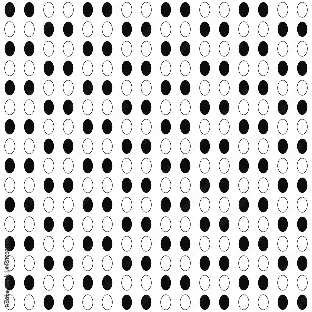 Aufkleber Repeated double ovals in checker position. Vector and minimal ornament.