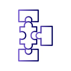 Fototapeta premium Puzzle Line Gradient Icon Design