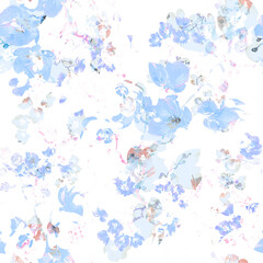 Fototapeta na wymiar Seamless beautiful print of watercolor flowers. Beautiful print for decoration of textiles and design. Light pastel background!