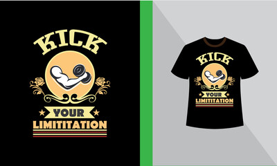 Kick your limitation funny gym quotes, Gym motivational quotes design template.