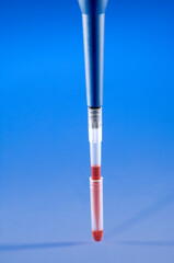 Naklejka premium Pipette tip in laboratory