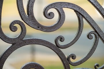 Decorative aluminium estate entry gates detail