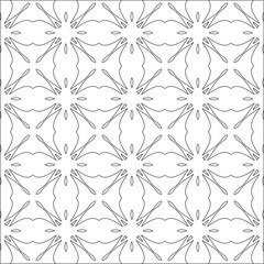  Vector pattern with symmetrical elements . Repeating geometric tiles from striped elements. black patterns.