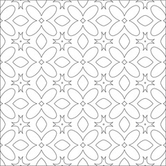  Vector pattern with symmetrical elements . Repeating geometric tiles from striped elements. black patterns.