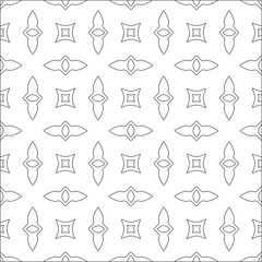 Vector pattern with symmetrical elements . Repeating geometric tiles from striped elements. black patterns.