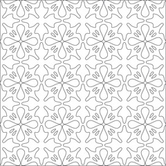 Vector pattern with symmetrical elements . Repeating geometric tiles from striped elements. black patterns.