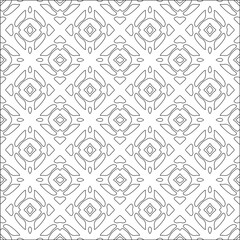 Vector pattern with symmetrical elements . Repeating geometric tiles from striped elements. black patterns.