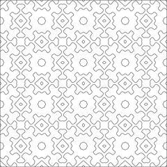 Vector pattern with symmetrical elements . Repeating geometric tiles from striped elements. black patterns.