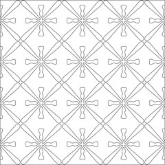 Vector pattern with symmetrical elements . Repeating geometric tiles from striped elements. black patterns.