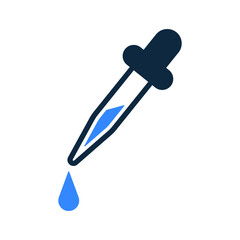 Dropper, medical icon. Simple editable vector design isolated on a white background.