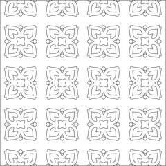 Vector pattern with symmetrical elements . Repeating geometric tiles from striped elements. black patterns.