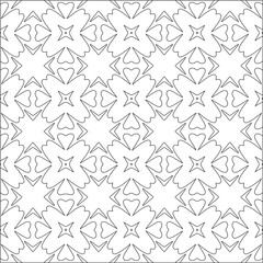 Vector pattern with symmetrical elements . Repeating geometric tiles from striped elements. black patterns.