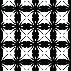 
Seamless vector pattern in geometric ornamental style. Black  ornament.